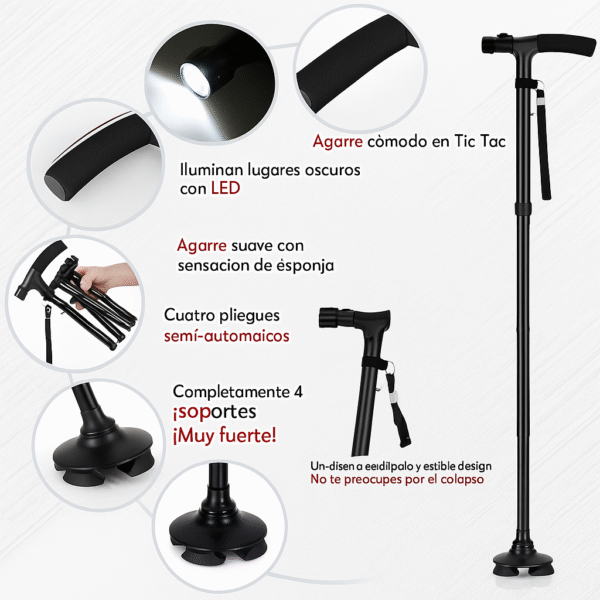 Baston Ortopedico Plegable Ajustable