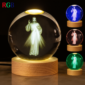Lampara Esfera Bola De Cristal Cristo