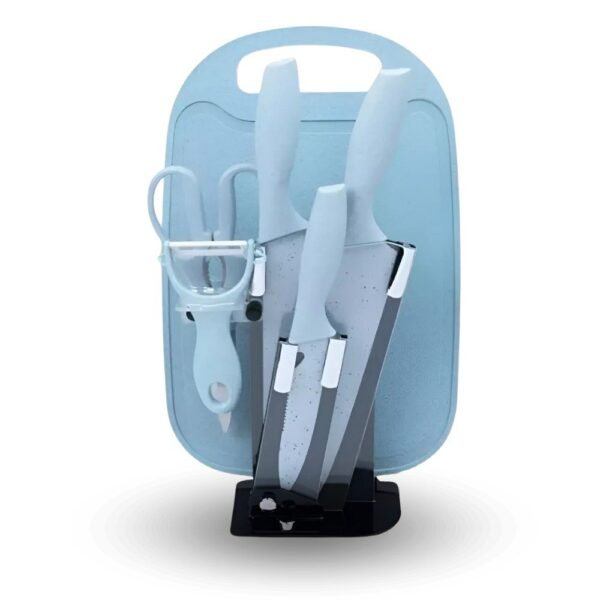 Set X7 Utensilios Cuchillos Cocina Azul