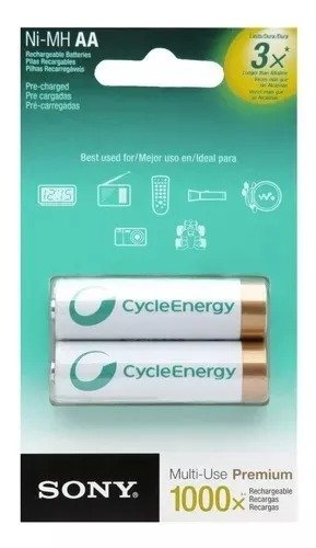 Bateria Pilas Recargables Sony Cycle AA
